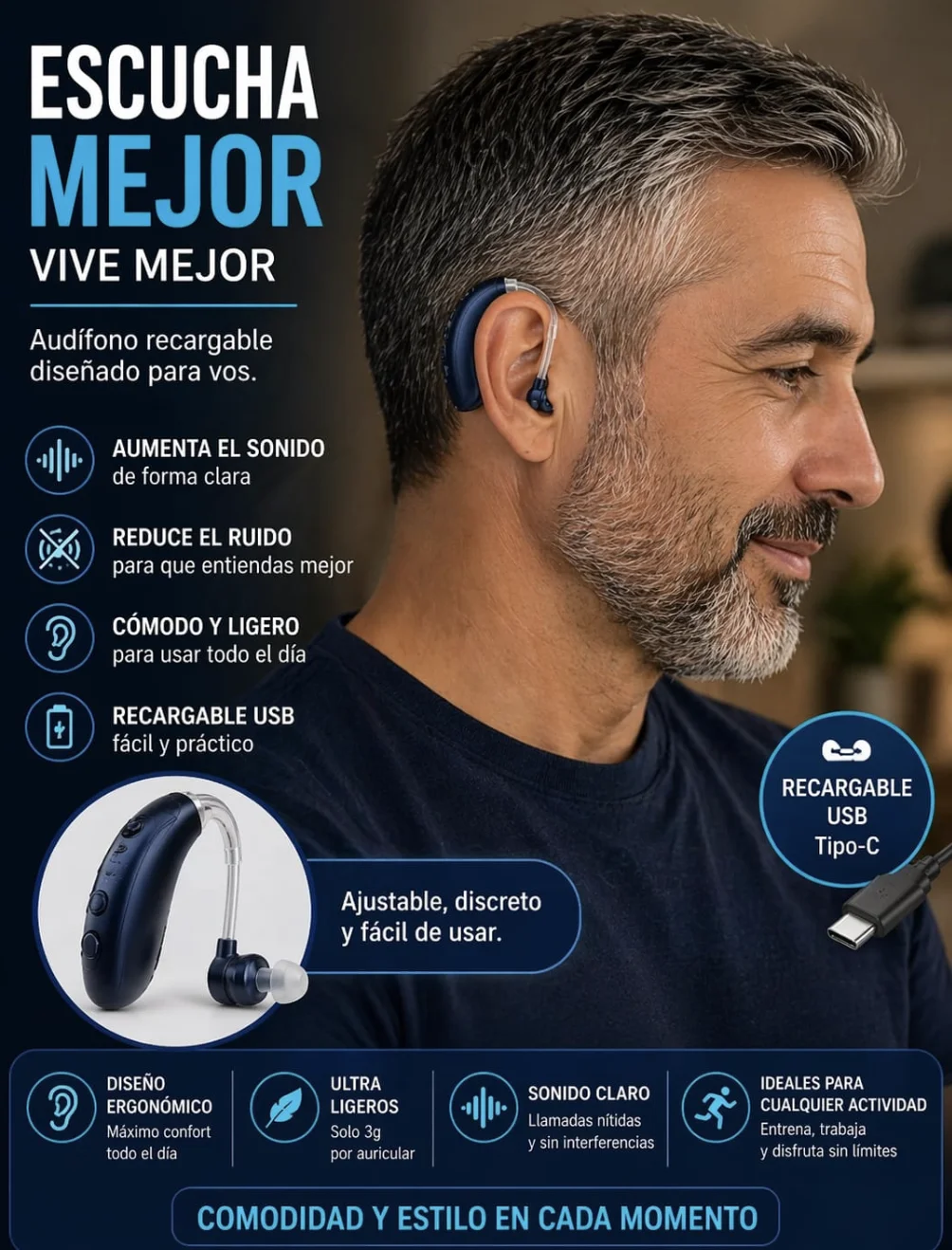 Audifono para Perdida Auditiva